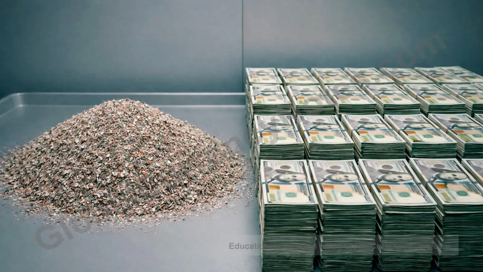 Damaged banknotes handled by central banks through shredding and replacement with new currency