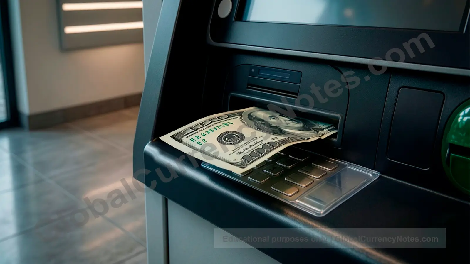 ATM banknote authentication machines verifying currency during deposit and withdrawal operations