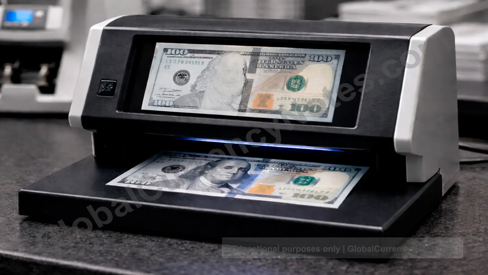 UV and IR banknote authentication: infrared verification using professional equipment