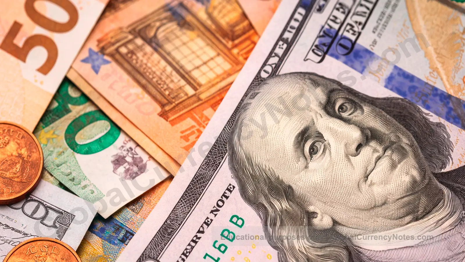 Legal tender banknotes and coins representing official currency with payment validity across jurisdictions